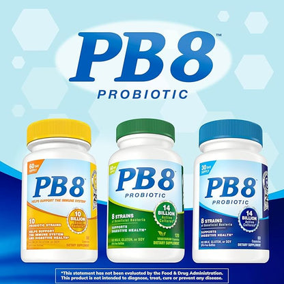 Nutrition Now PB 8 Probiotic Acidophilus For Life* Vegetarian Dietary Supplement for Men and Women, 120 Count