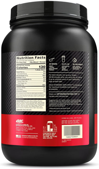 Optimum Nutrition Gold Standard 100% Whey Protein Powder, Chocolate Mint, 2 Pound (Packaging May Vary)
