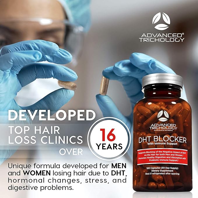 DHT Blocker - Hair Growth Supplement for Genetic Thinning for Men and Women | Approved* by American Hair Loss Association | Guaranteed, Backed by 20 Years of Experience in Hair Loss Treatment Clinics