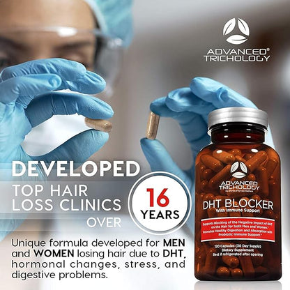DHT Blocker - Hair Growth Supplement for Genetic Thinning for Men and Women | Approved* by American Hair Loss Association | Guaranteed, Backed by 20 Years of Experience in Hair Loss Treatment Clinics