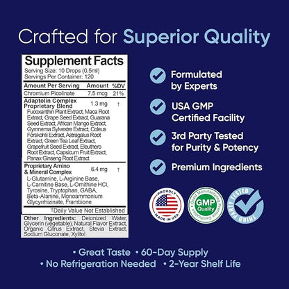 Complex Diet Drops – Best Natural Drops for Men and Women (2 Bottle Pack) - 60 Day Supply