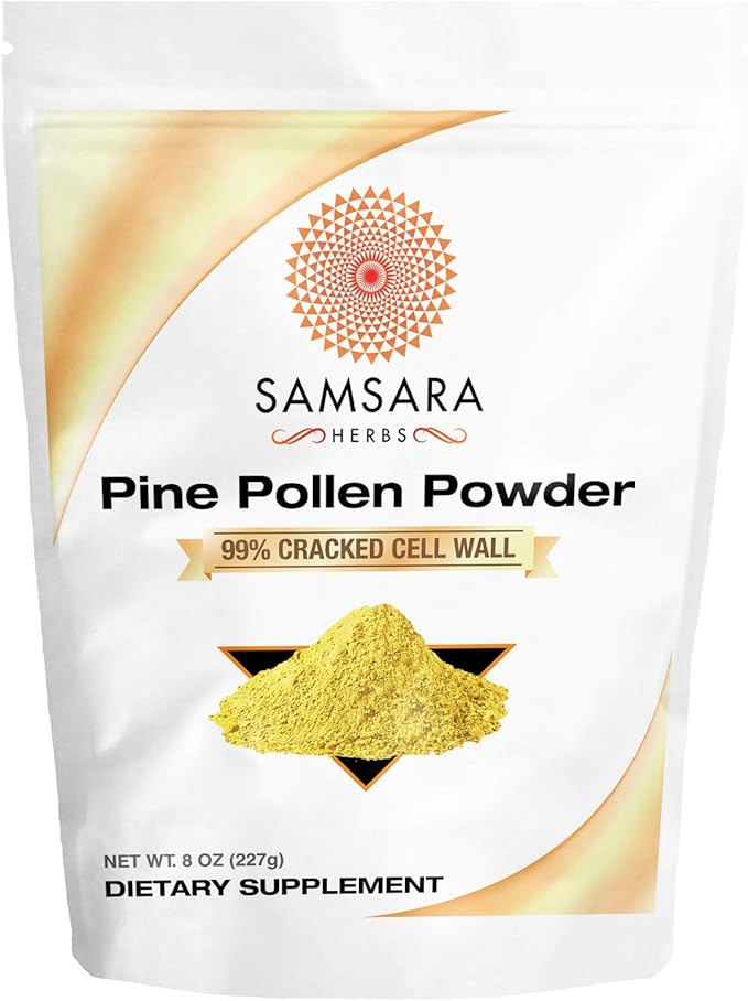 Pine Pollen Powder Wild Harvested - 99% Cracked Cell Wall (8oz/227g) Supports Healthy Energy & Longevity