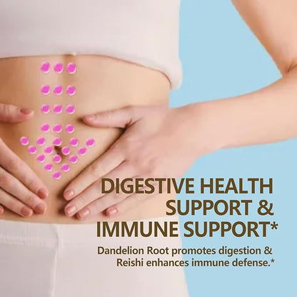 Dandelion Root Extract Drops, Diente de Leon Organico Hierba, Dandelion Supplement Formula w/Milk Thistle Turmeric for Detox Cleanse, Digestion & Immune Support, Alcohol-Free Tincture. 2oz