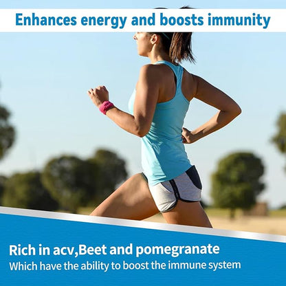 Brilhante Keto ACV Gummies - 1500mg Apple Cider Vinegar Gummies with Pomegranate Beetroot & Vitamin B12 B6 - for Men & Woman - GMO Free & Vegan - 60 Count