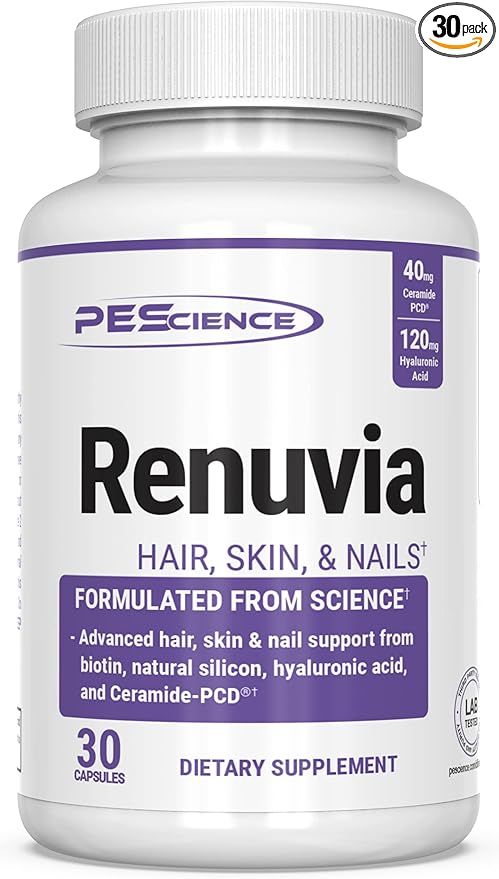 PEScience Renuvia, One Daily Hair Skin and Nails Hyaluronic Acid Blend, 30 Capsules
