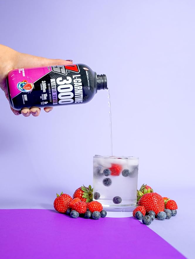 PROSUPPS L-Carnitine Stimulant Free Liquid Shots for Men & Women - Workout Drink for Performance & Muscle Recovery - Clean Energy, No Sugar, No Carbs (31 Servings, 3000 Green Apple)