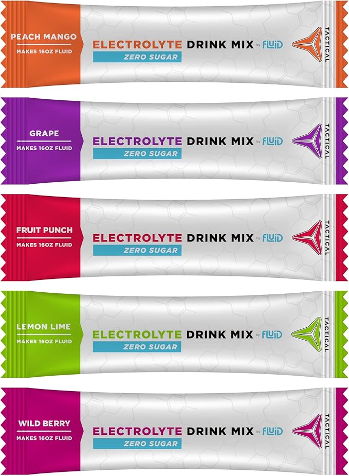 Zero Sugar, Keto Electrolyte Powder, Hydration Packets, Made in USA (Variety, 25 Count)