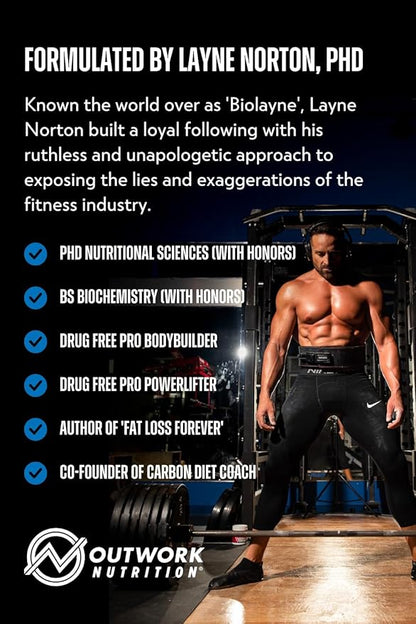 Outwork Nutrition Recovery Supplement, Post Workout Recovery Powder & Muscle Builder for Men and Women, Recharge Muscles After Gym, Backed by Science, Berry Splash, 240 Gr