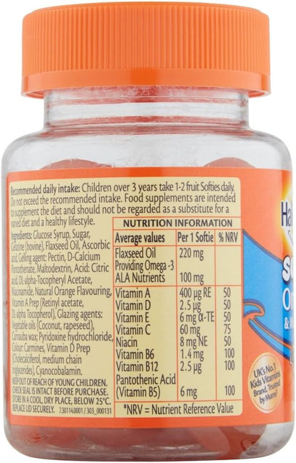 Haliborange Kids Vitamins Omega-3 and Multivitamin Orange Softies 30s