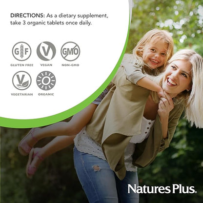 Natures Plus Source of Life Garden Organic Women’s Multivitamin - Pure, Natural Whole Food Ingredients - 90 Vegan Tablets (30 Servings)