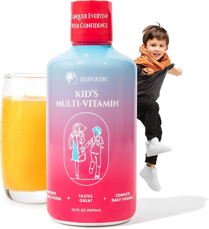 Kids multivitamin | 32 Fl.oz (960ml) | Children’s Favourite Liquid multivitamin Formula | Ensuring Daily Essential Nutrition for Kids | Free from Allergens, Artificial Colors & Flavors