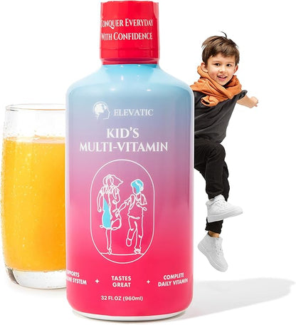 Kids multivitamin | 32 Fl.oz (960ml) | Children’s Favourite Liquid multivitamin Formula | Ensuring Daily Essential Nutrition for Kids | Free from Allergens, Artificial Colors & Flavors
