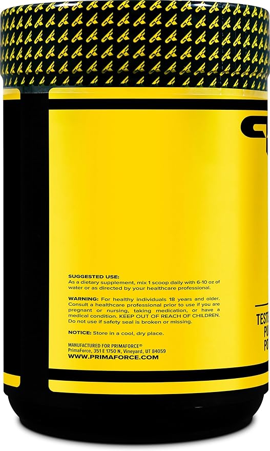 PrimaForce L-Citrulline Malate Powder, Unflavored Pre Workout Supplement, 500 grams - Energy Support, Aids Recovery, Enhances Strength Performance – Vegan, Non-GMO
