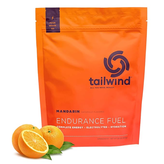 Tailwind Nutrition Endurance Fuel, Electrolyte & Hydration Sports Drink Mix Powder, Gluten-Free, Vegan, Mandarin Orange, 30 Servings