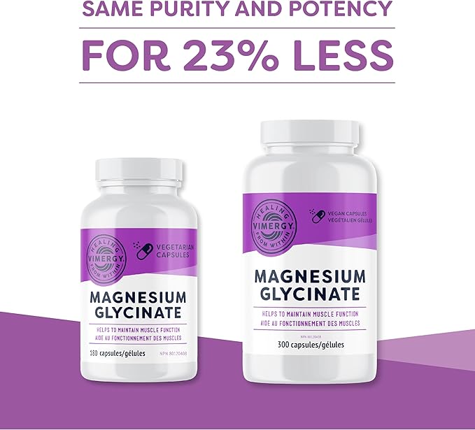 Vimergy Magnesium Glycinate, 150 Servings with Turmeric & Ginger - Promotes Relaxation & Sleep – Supports Bone, Muscle & Heart Health - Gluten-Free, Kosher, Vegan & Paleo Friendly, Capsule