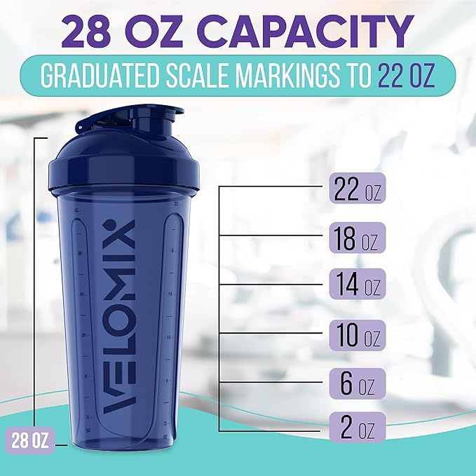 -4 PACK- 28 oz Shaker Cups for Protein Shakes - 4x Wire Whisk | BPA-Free & Dishwasher Safe | Leak Proof Protein Shaker Bottles for Protein Mixes | Large Blender Shaker Bottle Pack(Forest Edge)