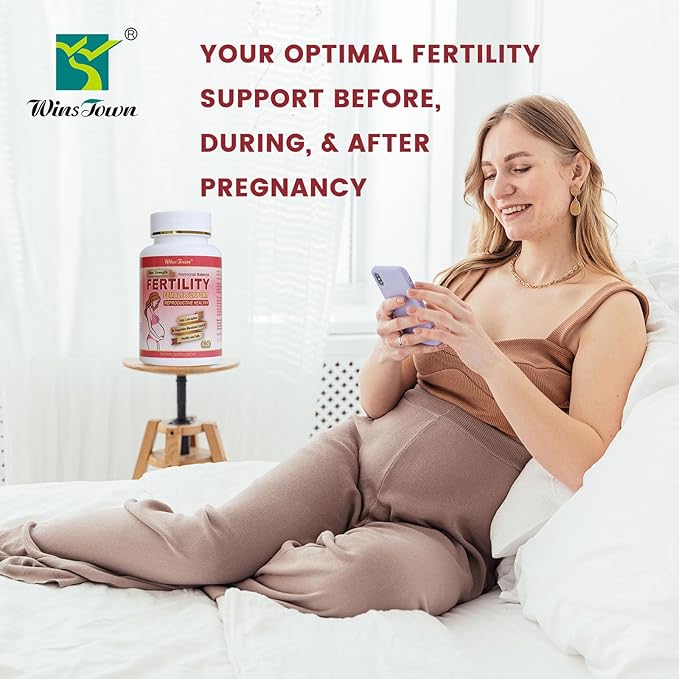 Fertility Tablet for Women with Prenatal Vitamins, Female Fertility Supplement Support Conception and Hormone Balance, 60 Tablets