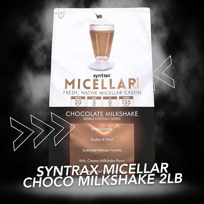 Syntrax Bundle: Micellar Créme, Chocolate Milkshake, 2 Pounds with Worldwide Nutrition Keychain