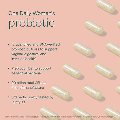 True Grace One Daily Women’s Probiotic - 30 Vegetarian Capsules - Digestive, Vaginal & Immune Health - Organic, Gluten Free, Dairy Free, Soy Free