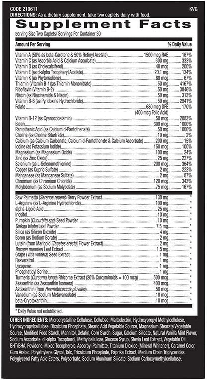 GNC Mega Men 50 Plus Multivitamin | Heart Health | Prostate and Circulatory Support | 60 Count