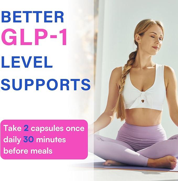 GLP-1 Support | GLP-1 Supplement, GLP Support Core with Synbiotics, Hops Extract, Eriocitrin Support GLP-1 Level Naturally, Natural GLP-1 Supplement for Women and Men, Take Before Meal - 60 Count