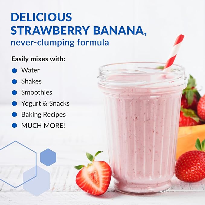 BioTrust Low Carb Protein Powder – Delicious Whey & Casein Blend from Grass-Fed Hormone Free Cows – Non GMO, Gluten Free (Strawberry Banana)