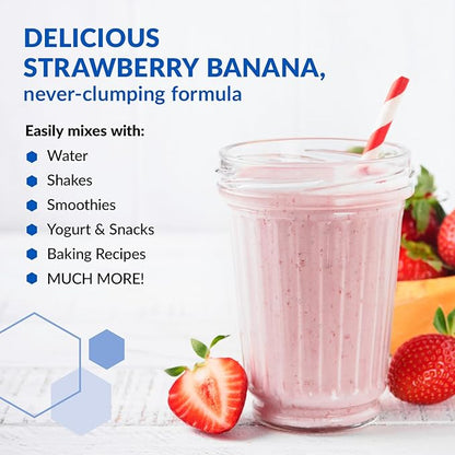 BioTrust Low Carb Protein Powder – Delicious Whey & Casein Blend from Grass-Fed Hormone Free Cows – Non GMO, Gluten Free (Strawberry Banana)