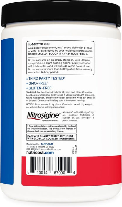 Nutricost Pre-X Xtreme Pre-Workout Complex Powder, Fruit Punch, 30 Servings, Vegetarian, Non-GMO and Gluten Free