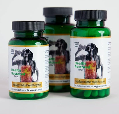 Health Restored Comprehensive Detox & Wellness Support for Men and Women - Premium 100% Clinoptilolite Zeolite Capsules - Supplement Robust Health Support with No Additives