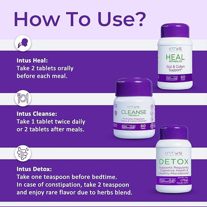 Intus Cleanse & Balance Box – 7 to 15 Day Ayurvedic Program for Digestive Health and Skin Vitality – Supports Gut Health and Overall Well-Being