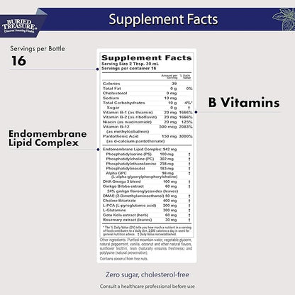 Buried Treasure Neuro Nectar Memory and Mental Focus Supplement 16 oz