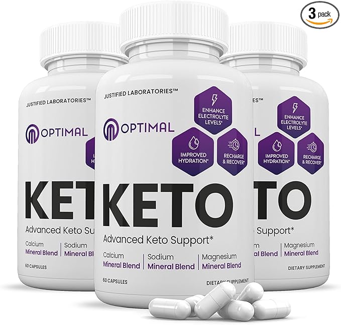 (3 Pack) Optimal Keto Pills 1275MG New & Improved Formula Contains Apple Cider Vinegar Extra Virgin Olive Oil Powder Green Tea Leaf 180 Capsules