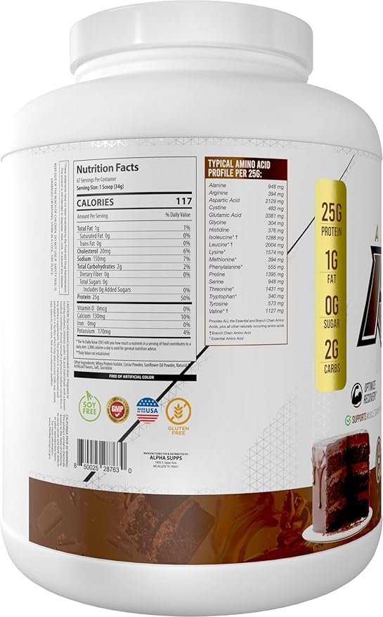 ISO, Low Carb 100% Whey Protein Isolate Powder, 25 Grams Per Serving, Helps Support Muscle Growth, Low Sugar and Gluten Free (Chocolate Cake, 5 lb)