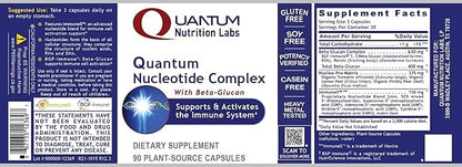 QNL Quantum Nucleotide Complex - Immune Support Supplement with Nucleotides & Beta Glucans - Organic Immunity Support - Natural Energy Supplement - 90 Plant-Based Capsules