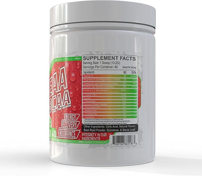 GMU SPORT - BCAA & EAA Hydration & Recovery Powder -Full Essential Amino Acids Profile Hydration Powder for Energy, Fast Recovery & Endurance - 40 Servings, Electrolyte Drink for Athletes (Watermelon)