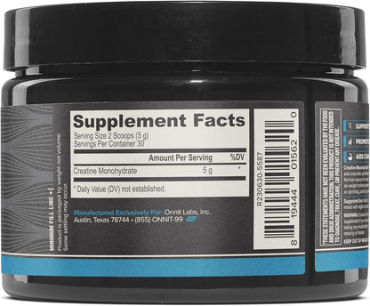 Onnit Creatine Monohydrate - 5g Per Serving (30 Serving Tub)