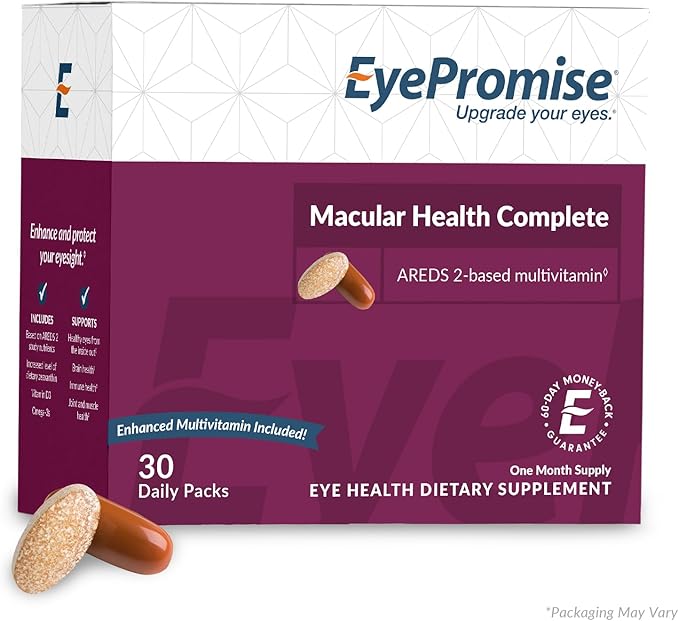 EyePromise Macular Health Complete | Multi-Vitamin + Eye Vitamin | Heart, Brain, Hair, Skin and Overall Health - 30-Day Pill and Soft-Gel Pack
