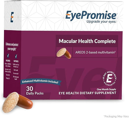 EyePromise Macular Health Complete | Multi-Vitamin + Eye Vitamin | Heart, Brain, Hair, Skin and Overall Health - 30-Day Pill and Soft-Gel Pack