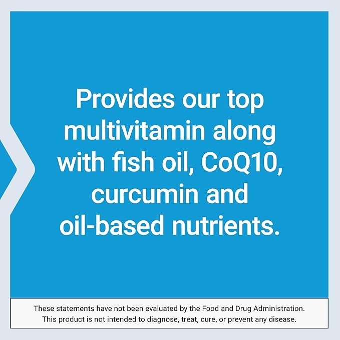 Life Extension Comprehensive Nutrient Packs Advanced, Curcumin, Fish Oil, multivitamin, CoQ10, multis and Supplements, 30 on-The-go Packets, Gluten-Free, Non-GMO