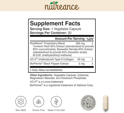 Natural Joint Support Supplement - Non-GMO, Gluten-Free