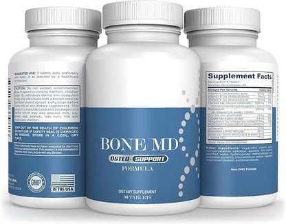 Bone MD Osteo Strength Ultimate Health Support | Supplement for Women and Men | Promote Density 90 Tablets