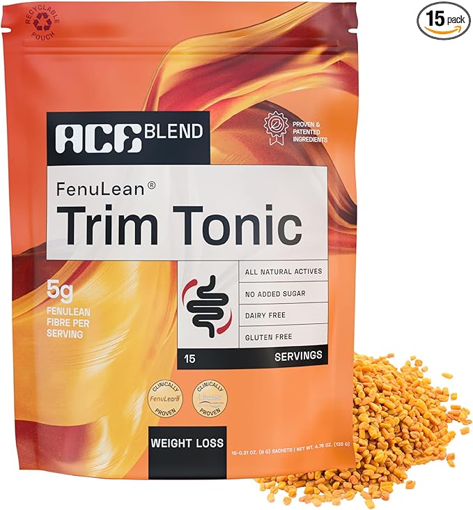 Trim Tonic | 15 Serves | Daily Fiber | Psyllium-Free | Gut Health | Soluble+Insoluble 15 Sachets