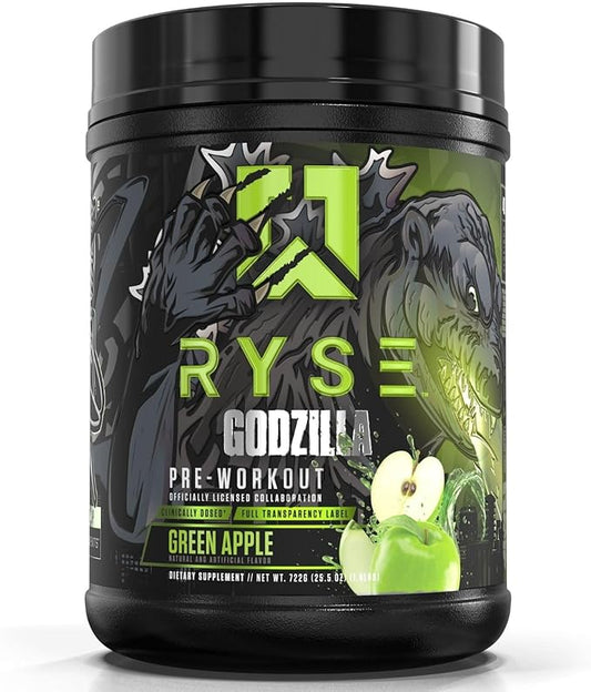 RYSE Up Supplements Noel Deyzel x Pre Workout | Intense Pumps, Energy, & Focus | Citrulline & Beta Alanine | 400mg Total Caffeine | 40 Servings (Green Apple)