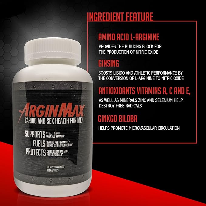 L Arginine Nitric Oxide Supplement for Men - Oxygen & Blood Flow Support, Non GMO Nitric Oxide Booster - Larginine Supplements with Ginseng, Nitric Oxide Supplements for Men - 180 Capsules