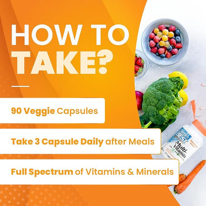 Doctor's Best Multi-Vitamin, Formulation Fully Optimized for Absorption, Multivitamin with Minerals, Vitamins, Antioxidants, Non-GMO, Vegan, Gluten Free, 90 Veggie Caps