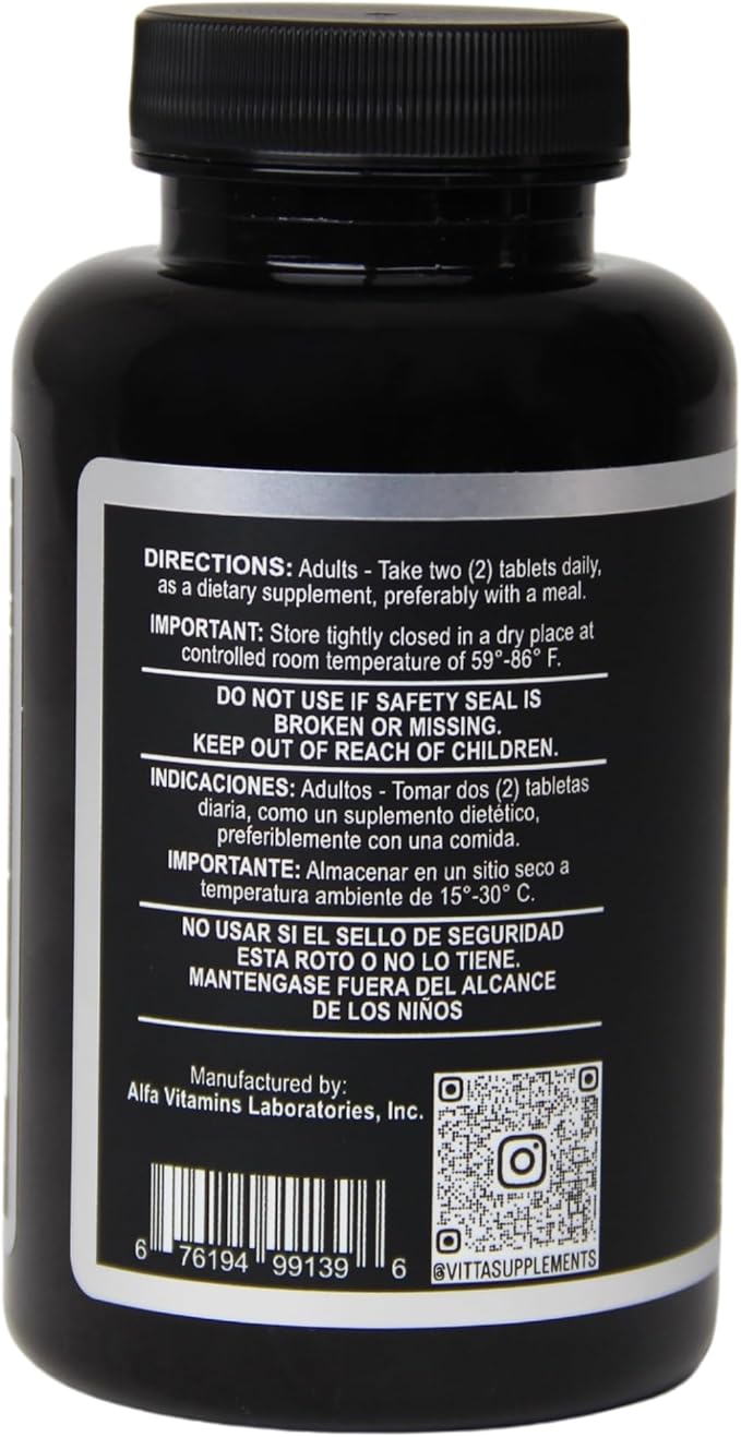 Vitta Life Tabs | Multivitamin with Vitamin A, Vitamin C, Vitamin D, Thiamin B1, Riboflavin B2, Niacin, Vitamin B6, Vitamin B12, Pantothenic Acid, Calcium, Phosphorus | 60 Tabs