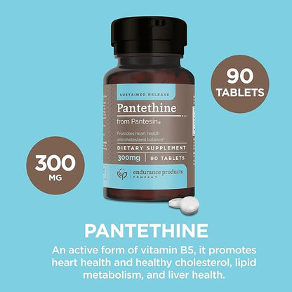Pantethine from Pantesin, 300mg Sustained Release, 90 Tablets, Endurance Products Company