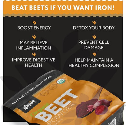 Organic Beet Root Powder, 16 Ounces