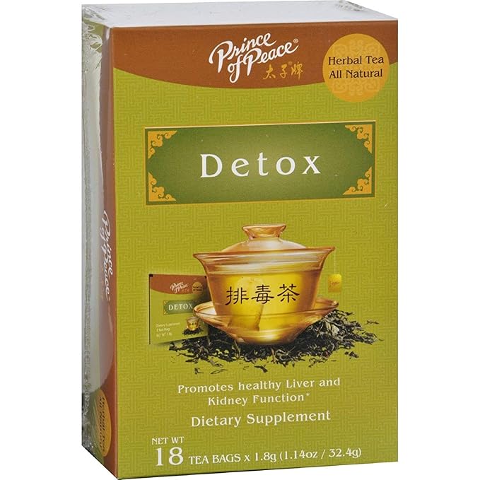 Prince of Peace Detox Tea, 2 Pack - 18 Tea Bags Each – Herbal Detox Tea – Prince of Peace – Traditional Medicinal Tea – Herbal Tea Bags – Detox Herbal Tea Supplement