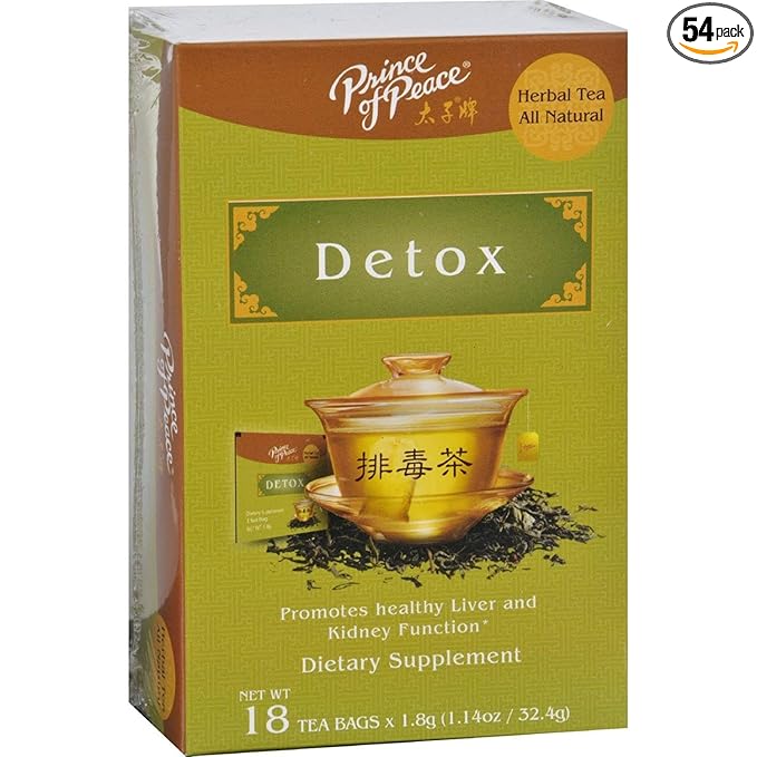 Prince of Peace Detox Tea, 4 Pack - 18 Tea Bags Each – Herbal Detox Tea – Prince of Peace – Traditional Medicinal Tea – Herbal Tea Bags – Detox Herbal Tea Supplement